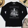 Campfire Social Club With Alien, Bigfoot, UFO And Raccoon Long Sleeve Tee 1