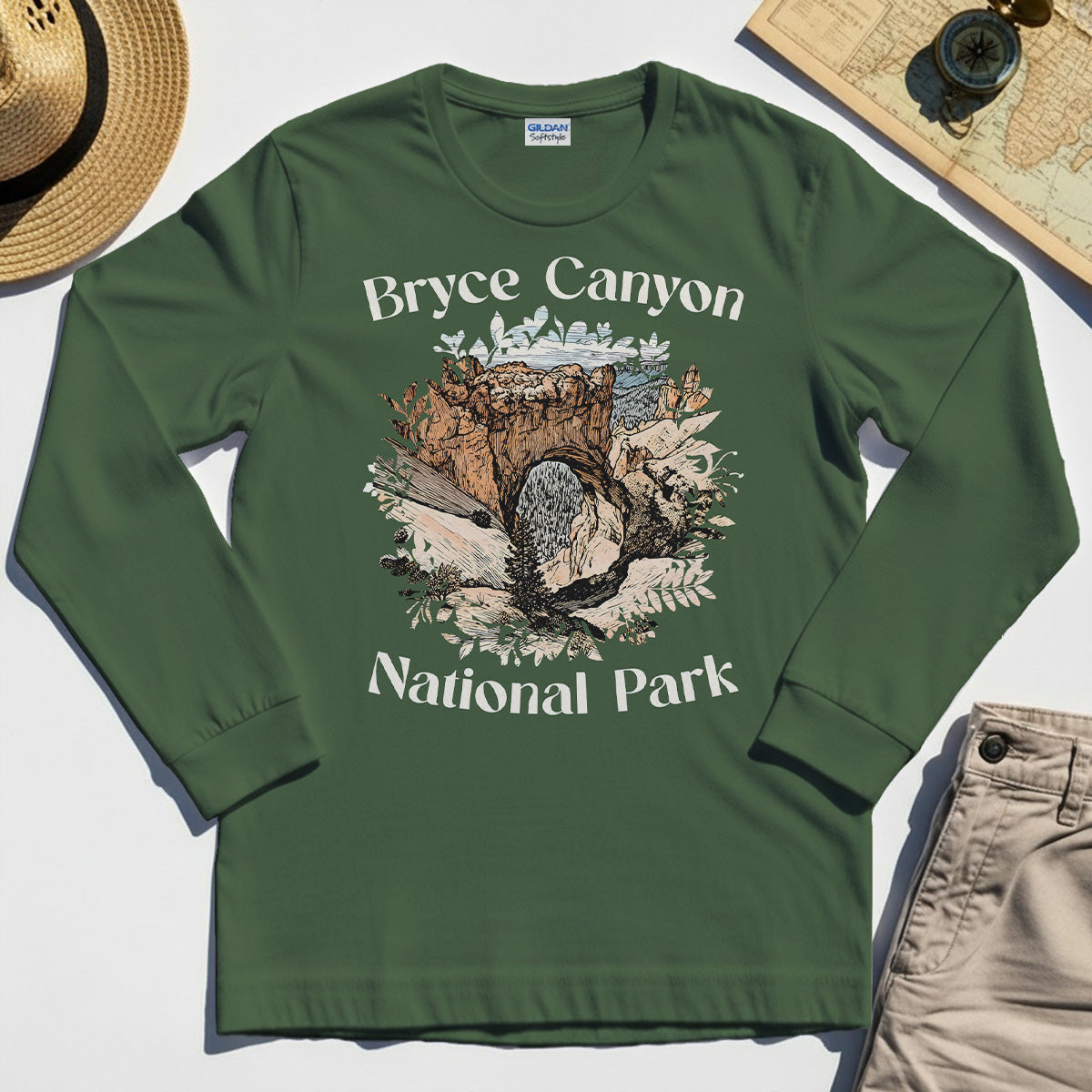 Retro Utah Nature Long Sleeve For Outdoor Adventure & Campers 3