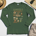 Camper’s Family Vacation Long Sleeve, Funny Outdoor Campfire Coffee Trail Mix Adventure Long Sleeve Tee 3