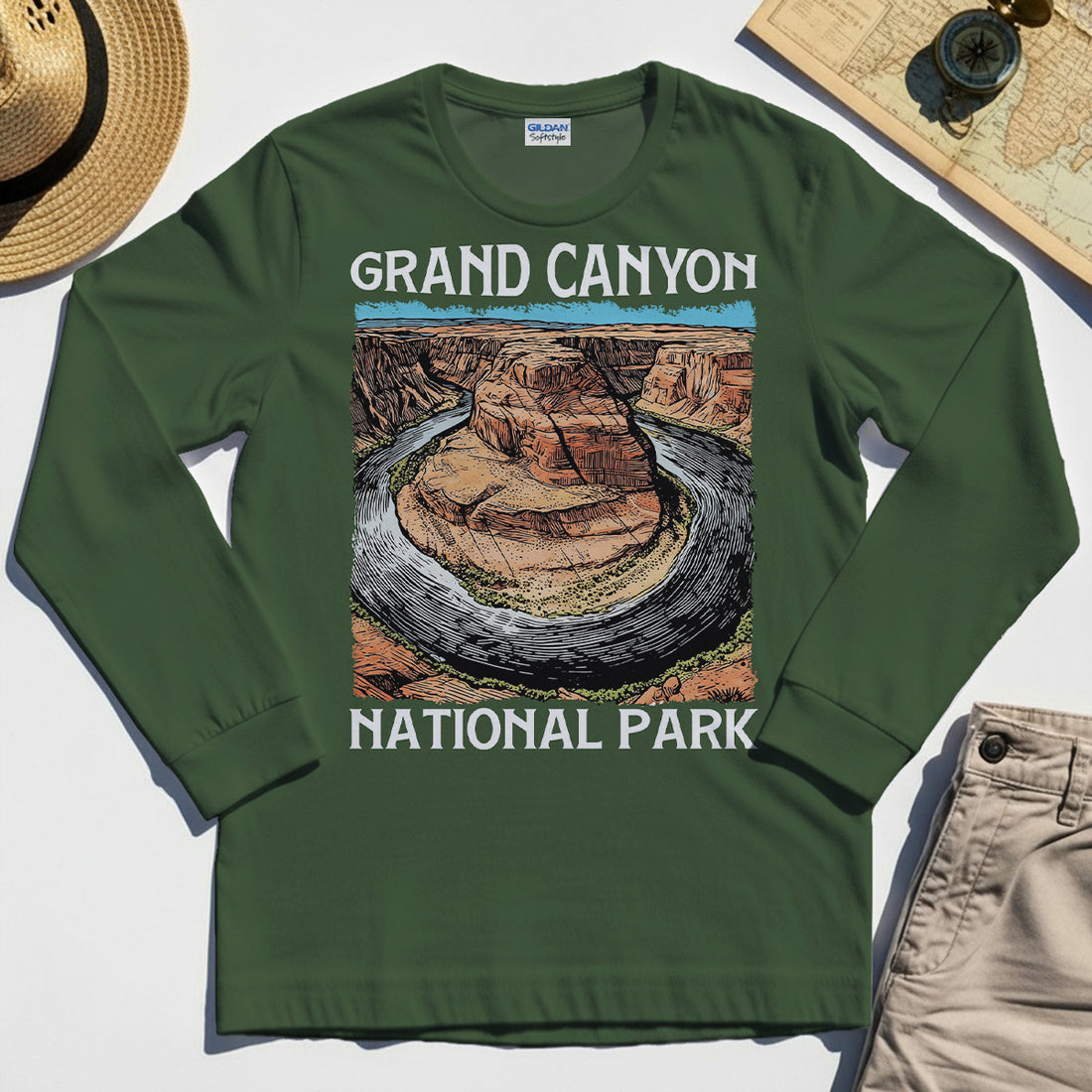 Retro Grand Canyon National Park Long Sleeve Tee 1