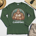 Funny Bigfoot Camping Long Sleeve Tee 