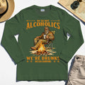 We’re Not Alcoholics We’re Drunks We Go Camping Long Sleeve, Funny Camping Beer Long Sleeve Tee 2