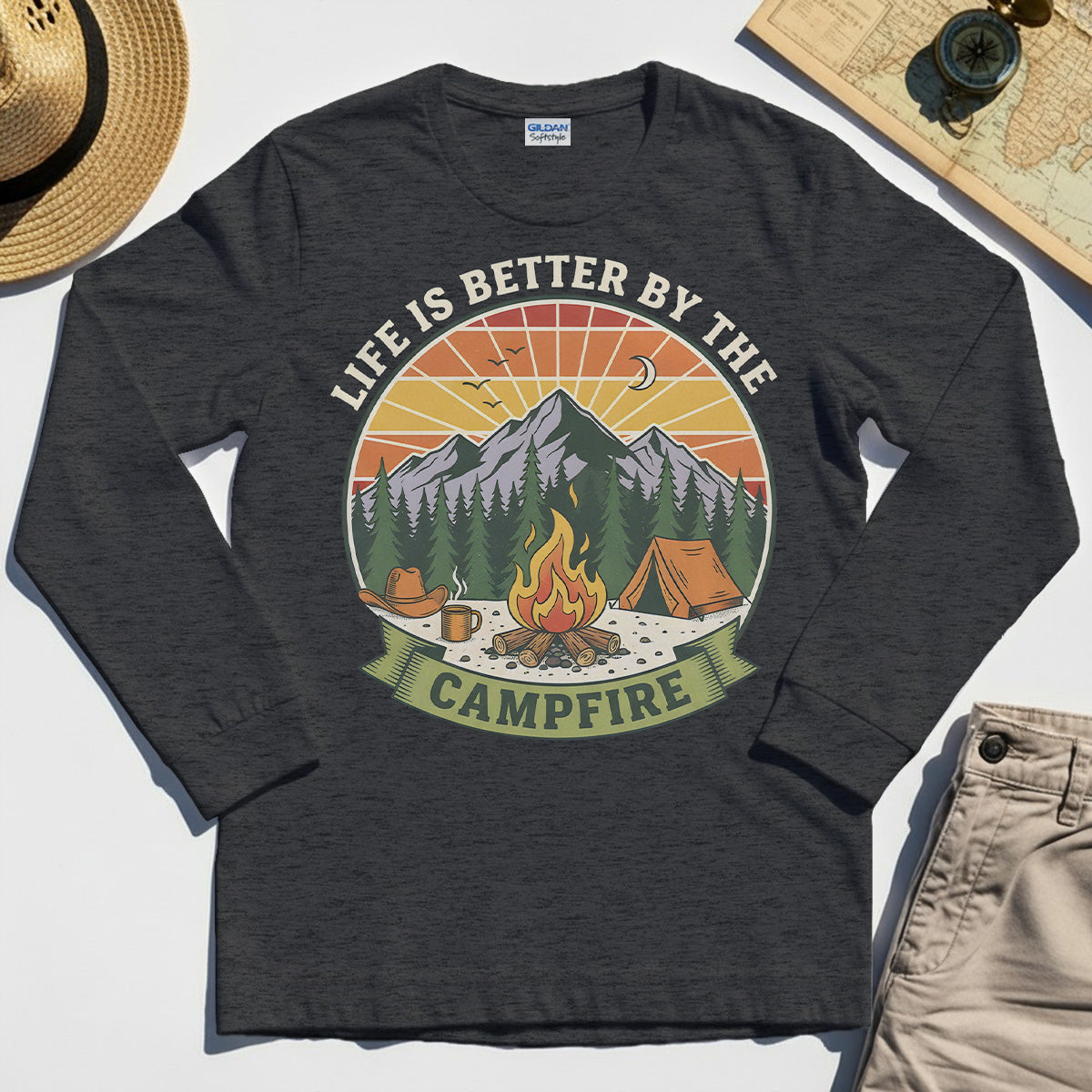 Life Is Better By The Campfire Long Sleeve Tee 3