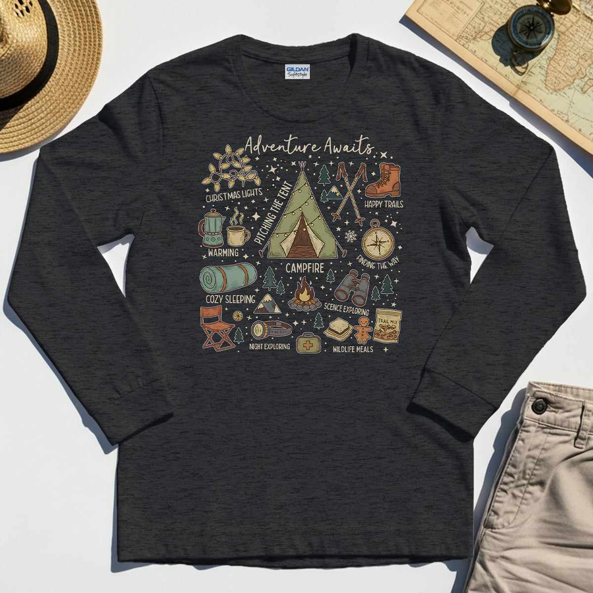 Camping Adventure Awaits Long Sleeve Tee 4