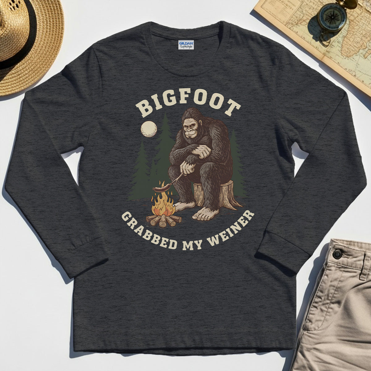 Bigfoot Grabbed My Wiener Long Sleeve Tee 3