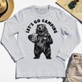 Let’s Go Camping Funny Bear Drinking Beer Long Sleeve, Beer Lover Long Sleeve Tee For Outdoor Adventure & Camping Fans 5