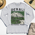 Denali National Park Long Sleeve, National Park Mountain Landscape Long Sleeve Tee 5