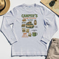 Camper’s Family Vacation Long Sleeve, Funny Outdoor Campfire Coffee Trail Mix Adventure Long Sleeve Tee 5