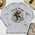 Dancing Through The Lightning Strikes Camping Bears Long Sleeve Tee 5