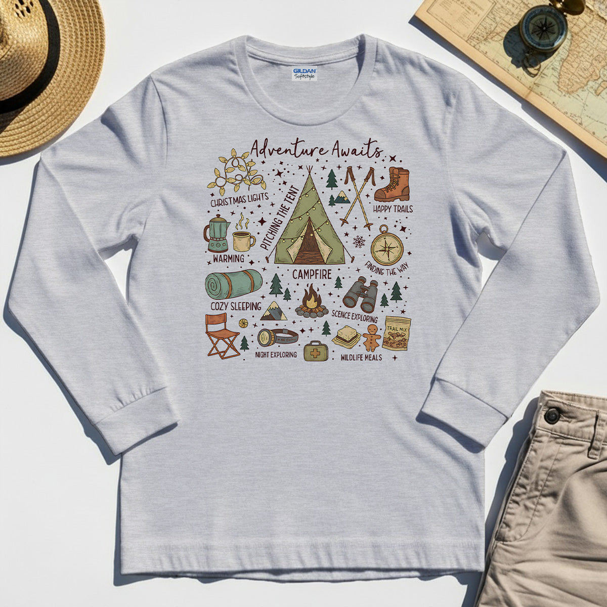 Camping Adventure Awaits Long Sleeve Tee 5