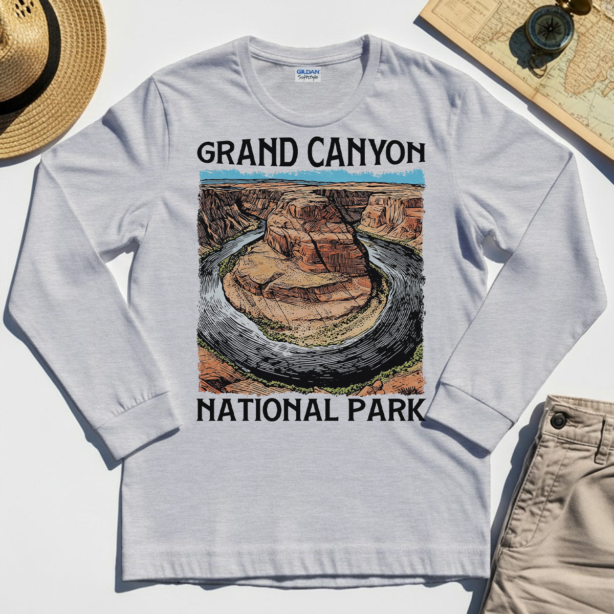 Retro Grand Canyon National Park Long Sleeve Tee 4