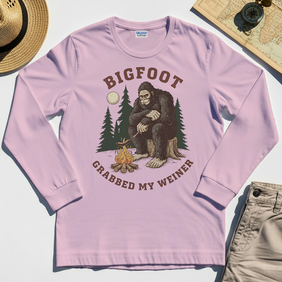 Bigfoot Grabbed My Wiener Long Sleeve Tee 5