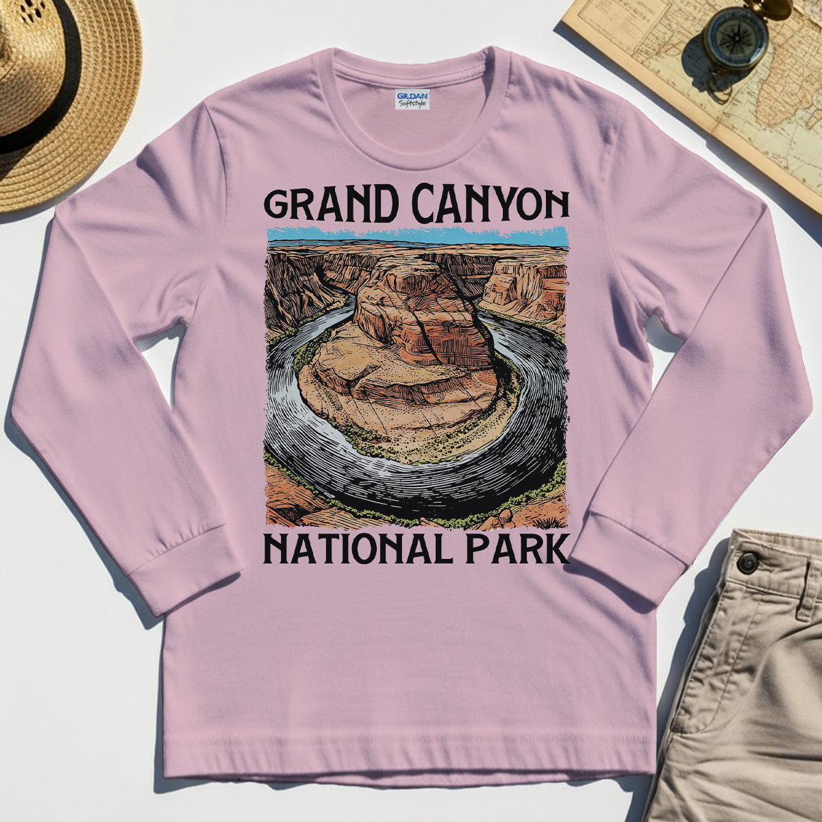Retro Grand Canyon National Park Long Sleeve Tee 5