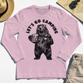 Let’s Go Camping Funny Bear Drinking Beer Long Sleeve, Beer Lover Long Sleeve Tee For Outdoor Adventure & Camping Fans 6