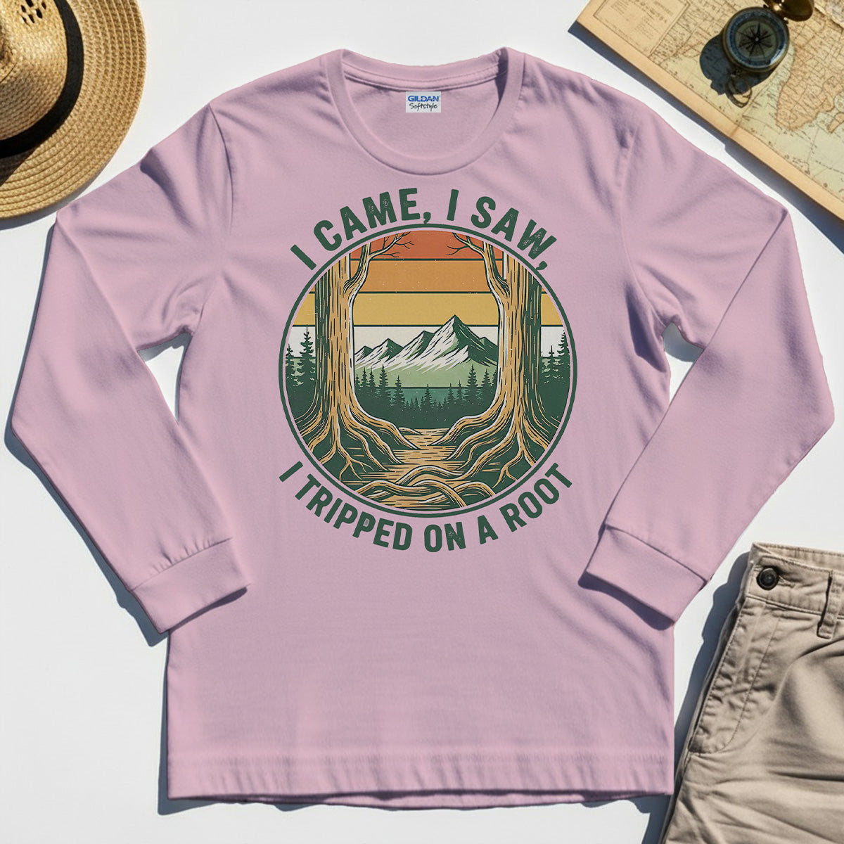 "I Tripped on a Root" Funny Long Sleeve Tee 5