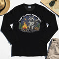 I Camp So I Don’t Punch People Long Sleeve, Funny Raccoon Marshmallow Campfire Long Sleeve Tee 2