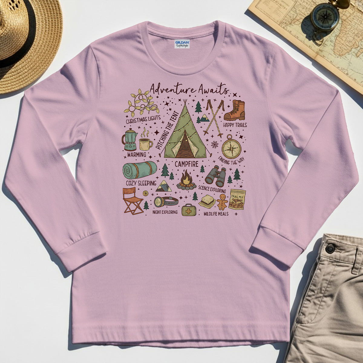 Camping Adventure Awaits Long Sleeve Tee 6