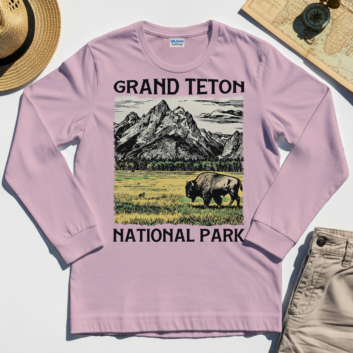Vintage Grand Teton National Park Long Sleeve 5