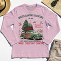 Winter Camping Adventure Long Sleeve, Retro Car with Tree Family Christmas Camping Long Sleeve Tee 6