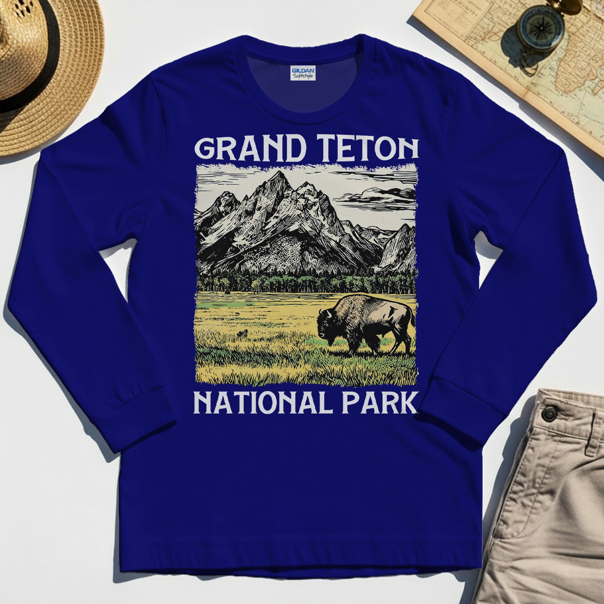 Vintage Grand Teton National Park Long Sleeve 6