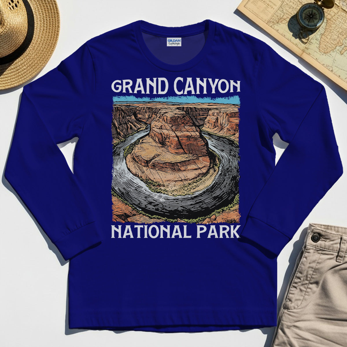 Retro Grand Canyon National Park Long Sleeve Tee 6