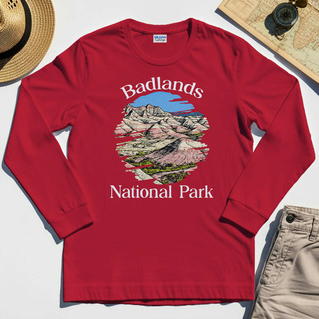 Badlands National Park Graphic Long Sleeve Tee 1