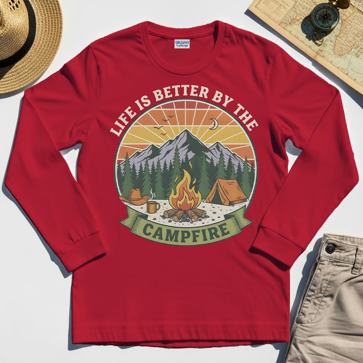 Life Is Better By The Campfire Long Sleeve Tee 7