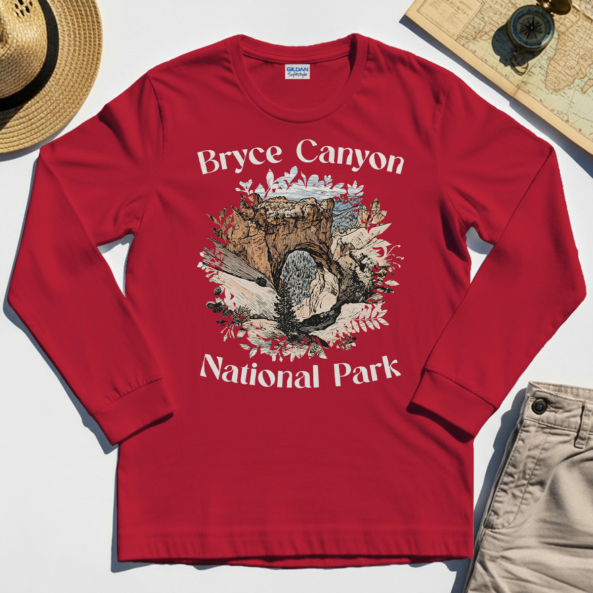 Retro Utah Nature Long Sleeve For Outdoor Adventure & Campers 7