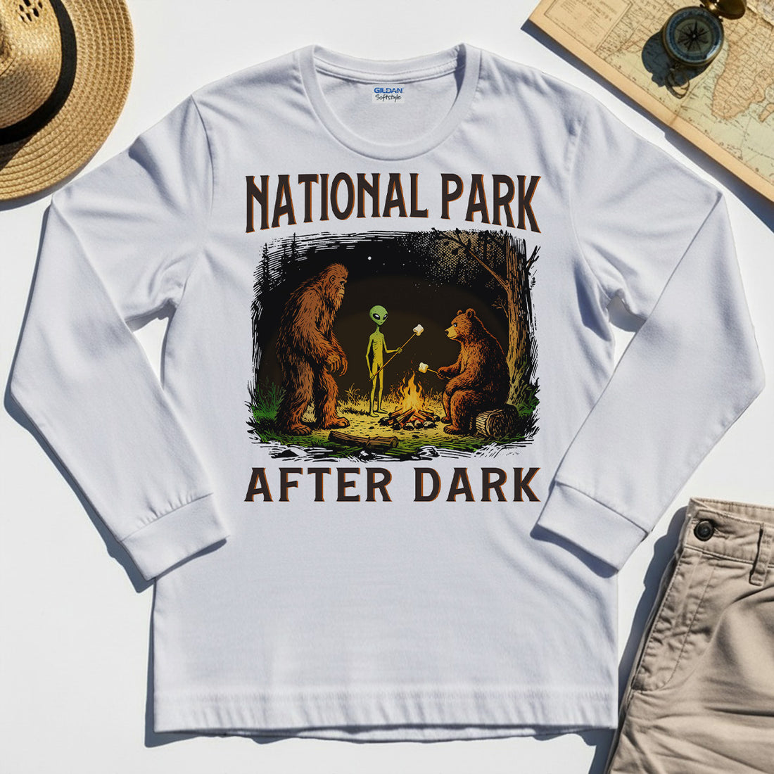 Funny National Park After Dark Long Sleeve T-Shirts