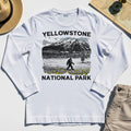 Yellowstone National Park Long Sleeve Tee, Bigfoot Hiking Graphic 8