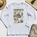 Camper’s Family Vacation Long Sleeve, Funny Outdoor Campfire Coffee Trail Mix Adventure Long Sleeve Tee 8