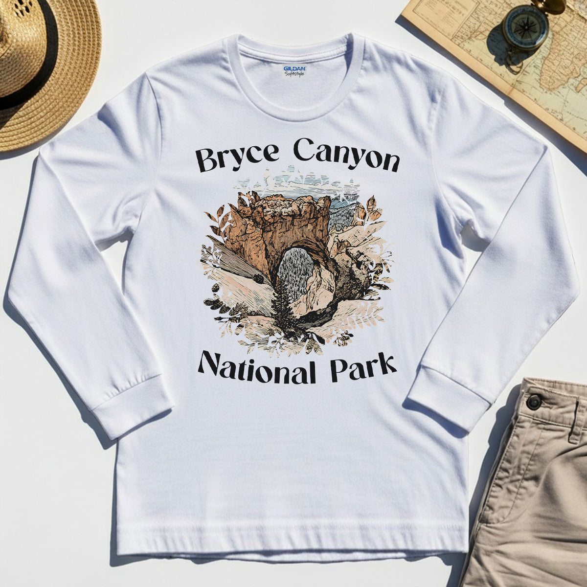 Retro Utah Nature Long Sleeve For Outdoor Adventure & Campers 8