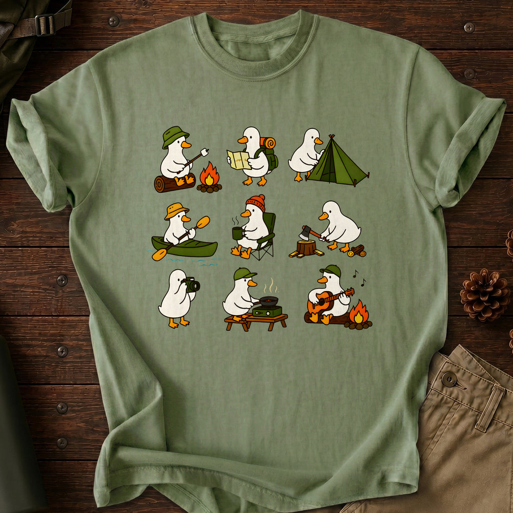 Silly Geese Camping Guide T-Shirt