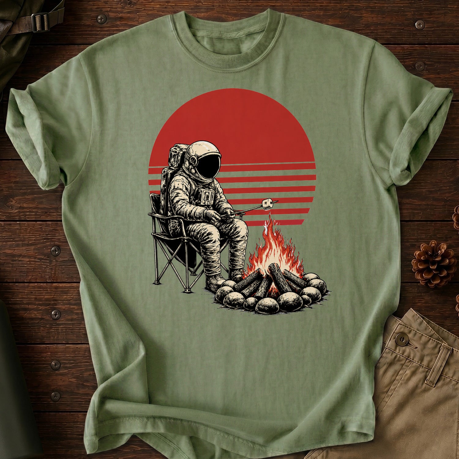 Astronaut Camping T-Shirt