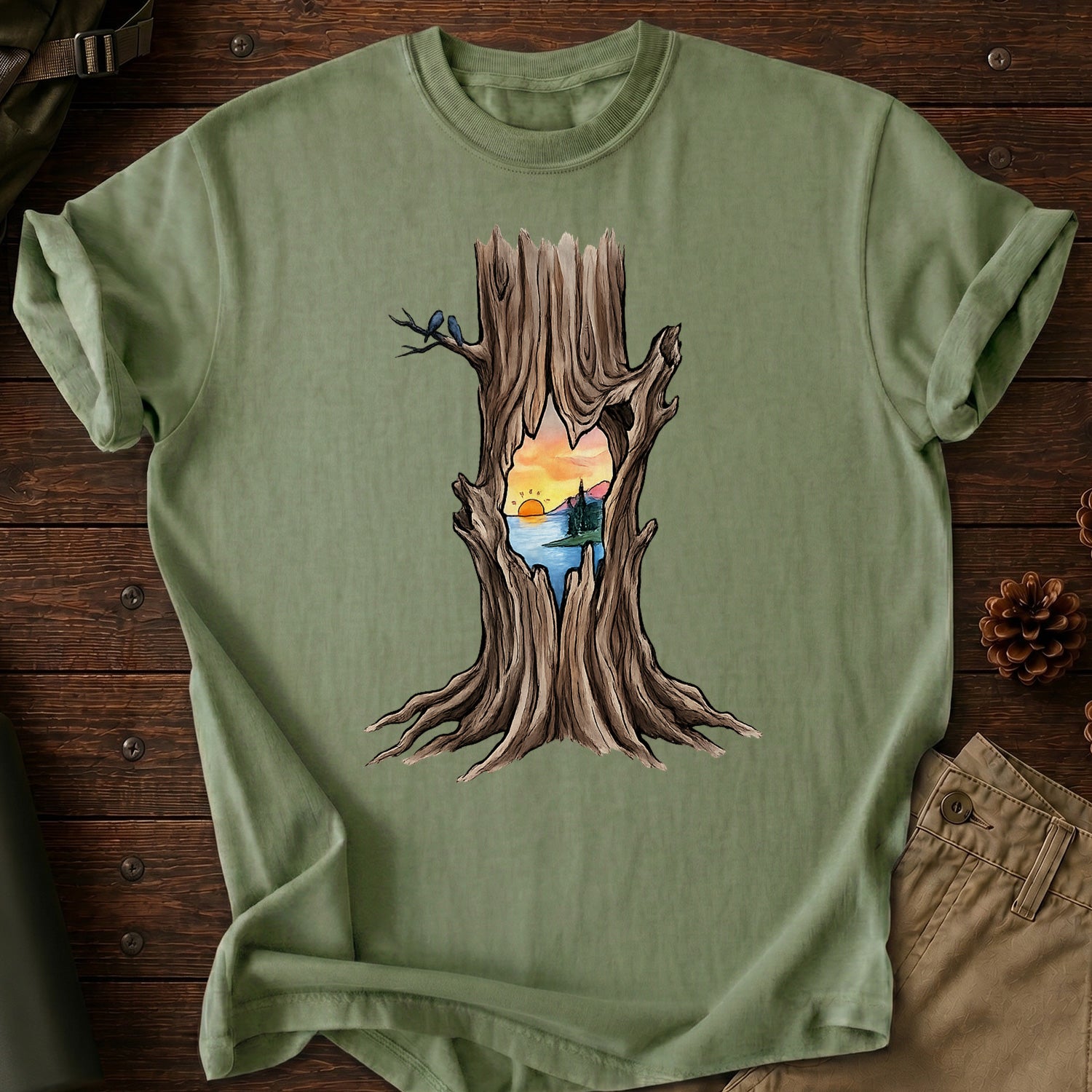 Tree Hollow Landscape T-Shirt