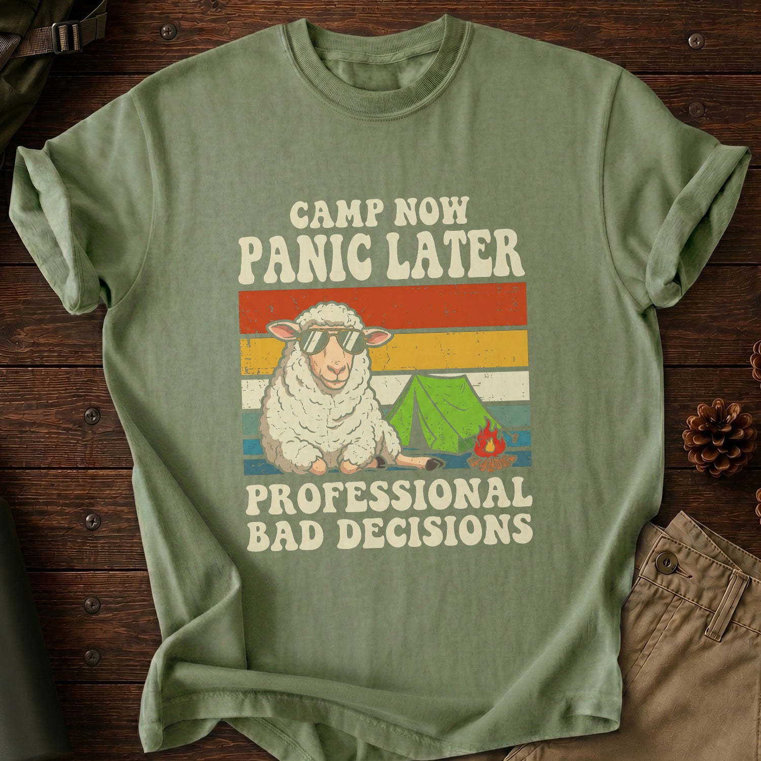 Camp Now Panic Later T-Shirt