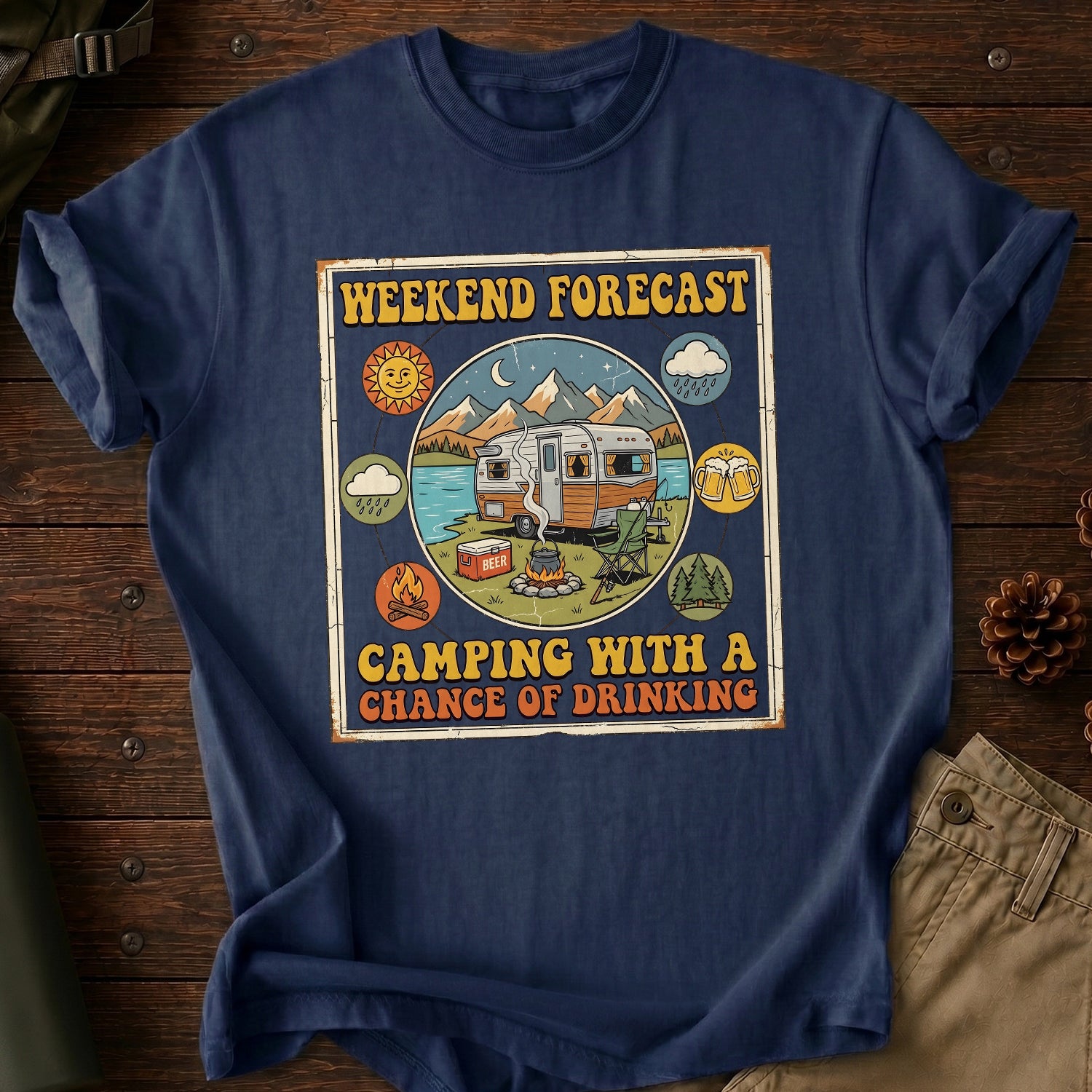 Weekend Forecast Camping T-Shirt