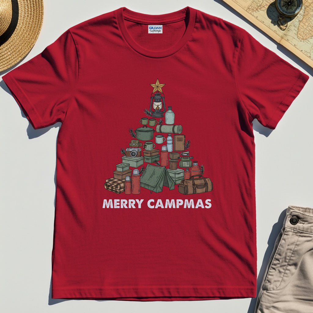Camping Christmas Tree Shirt, Merry Campmas Gift Tee For Campers & Nature Lovers 7
