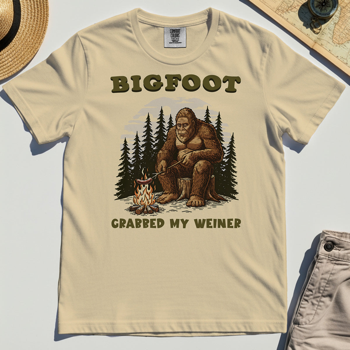 Retro Bigfoot Comfort Tee, "Grabbed My Weiner” 2