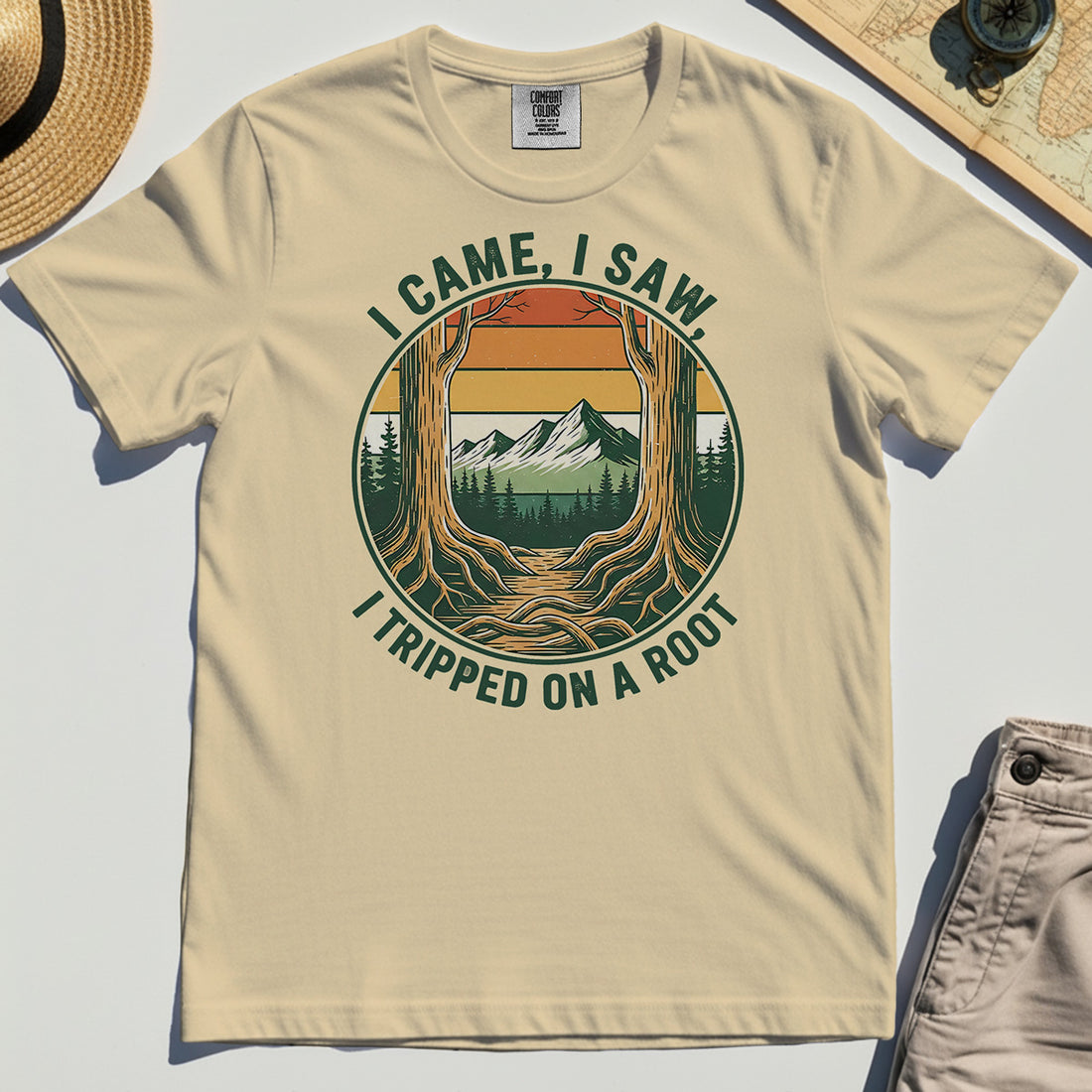 "I Tripped on a Root" Funny Comfort Color T-Shirts 1