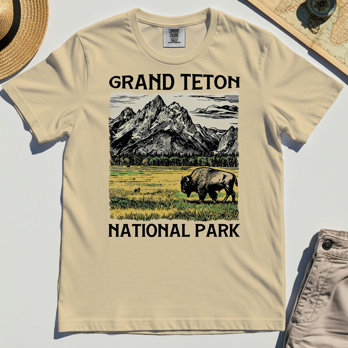Vintage Grand Teton National Park Comfort Tee 2