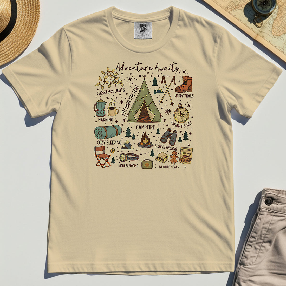 Camping Adventure Awaits Comfort Tee 1