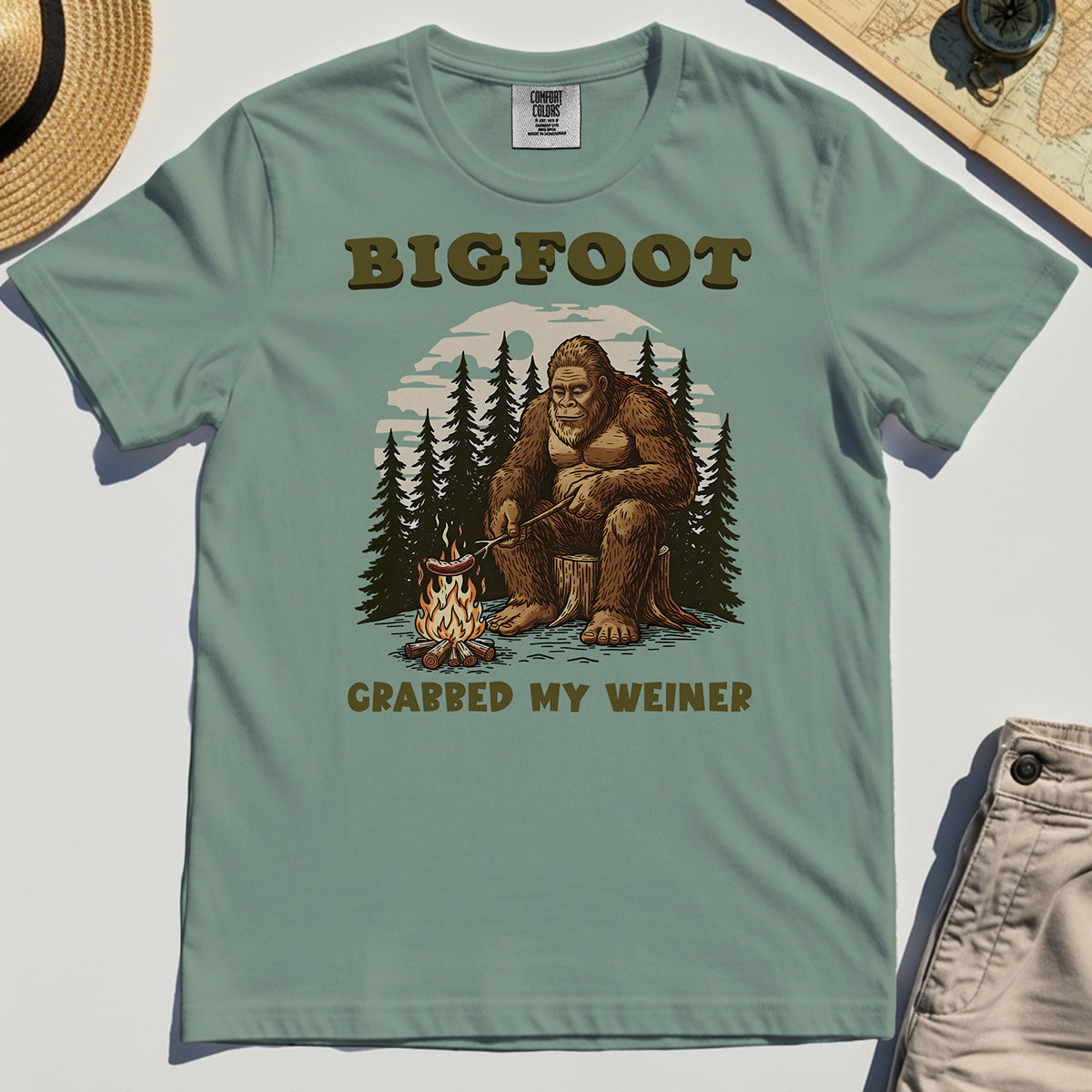 Retro Bigfoot Comfort Tee, "Grabbed My Weiner” 3