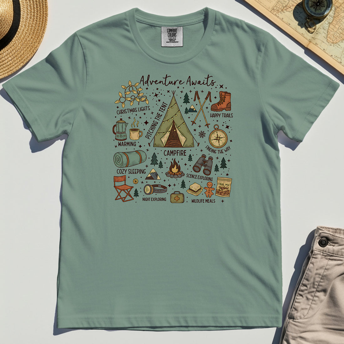 Camping Adventure Awaits Comfort Tee 1