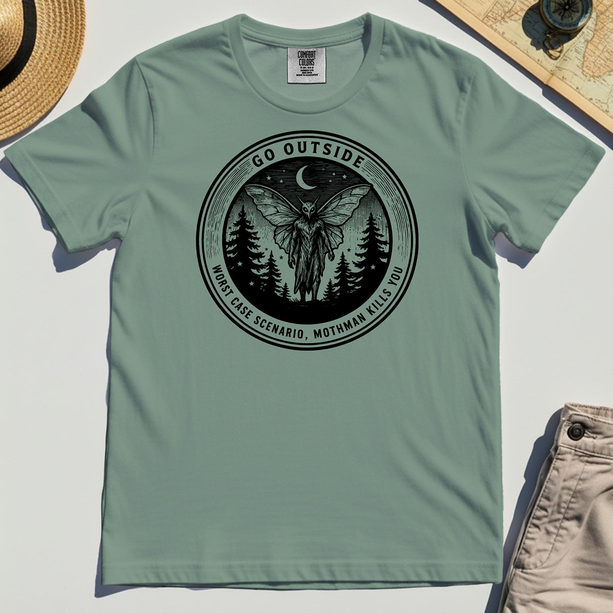 Funny Mothman Comfort Tees For Campers 3