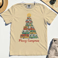 Retro Camper Van Christmas Comfort Tee, Funny Holiday Camping Comfort Color Tee For Men And Women 2