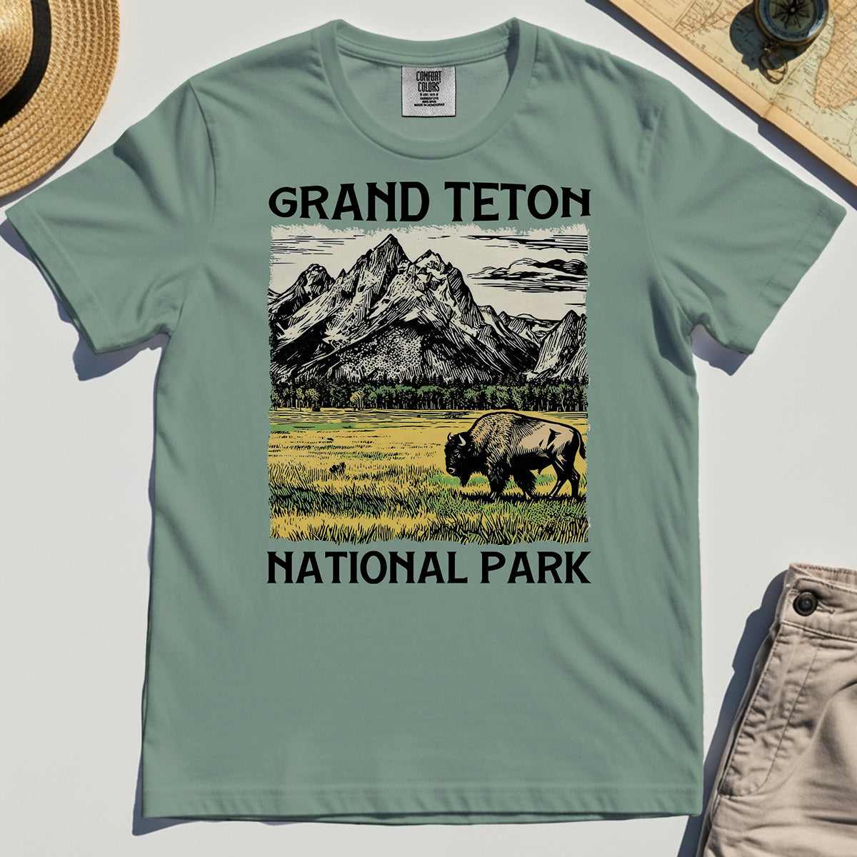 Vintage Grand Teton National Park Comfort Tee 3