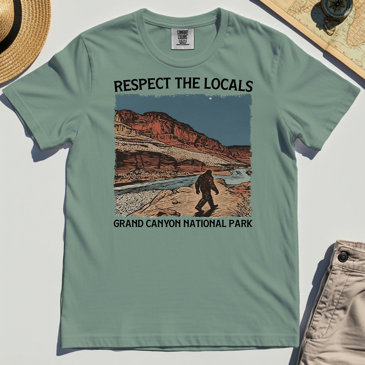 Respect The Locals Grand Canyon National Park Comfort Color Tee 2