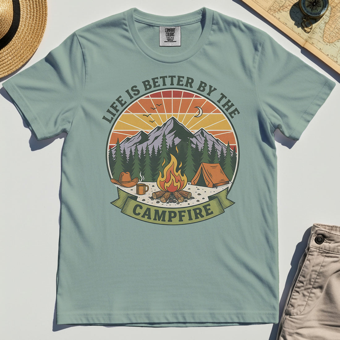 Life Is Better By The Campfire Comfort Tee 1
