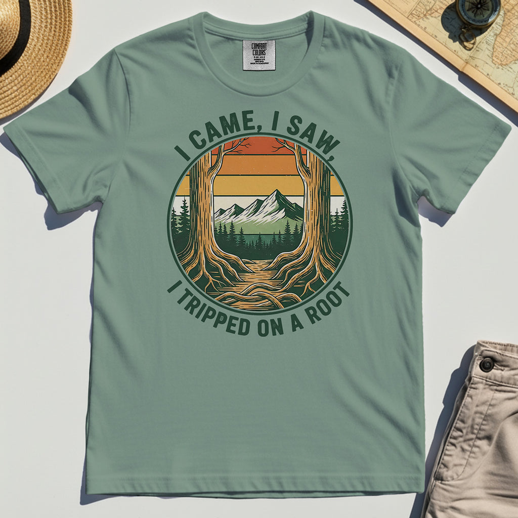 "I Tripped on a Root" Funny Comfort Color T-Shirts 3